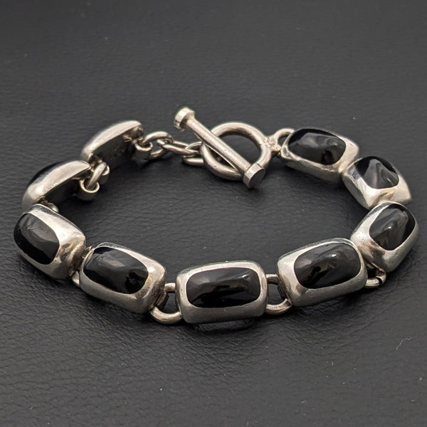 ヴィンテージ メキシカンシルバー925 オニキス バングル 22g ヴィンテージ メキシカンシルバー925 バングル 22g ヴィンテージ