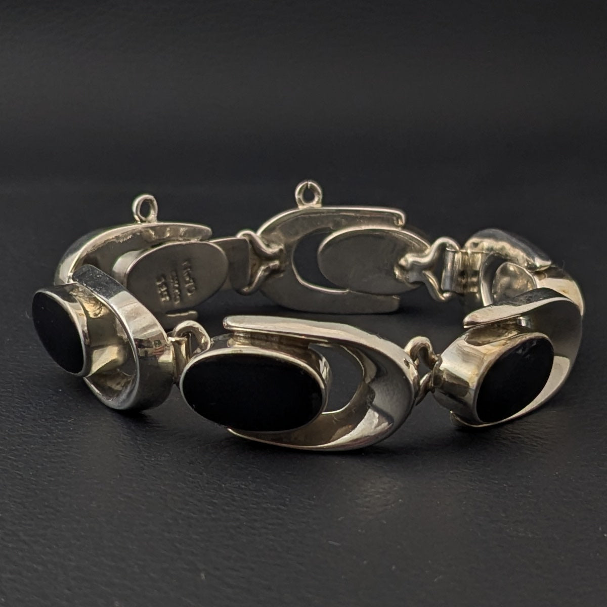 ヴィンテージ メキシカンシルバー925 ホースシュー オニキス