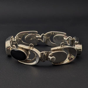 ヴィンテージ メキシカンシルバー925 ホースシュー オニキス