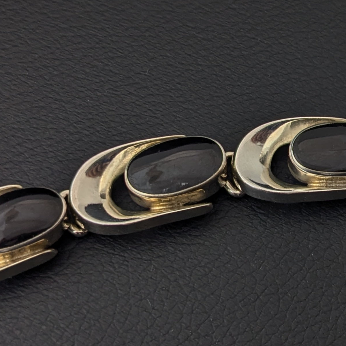 ヴィンテージ メキシカンシルバー925 ホースシュー オニキス