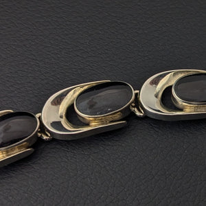 ヴィンテージ メキシカンシルバー925 ホースシュー オニキス