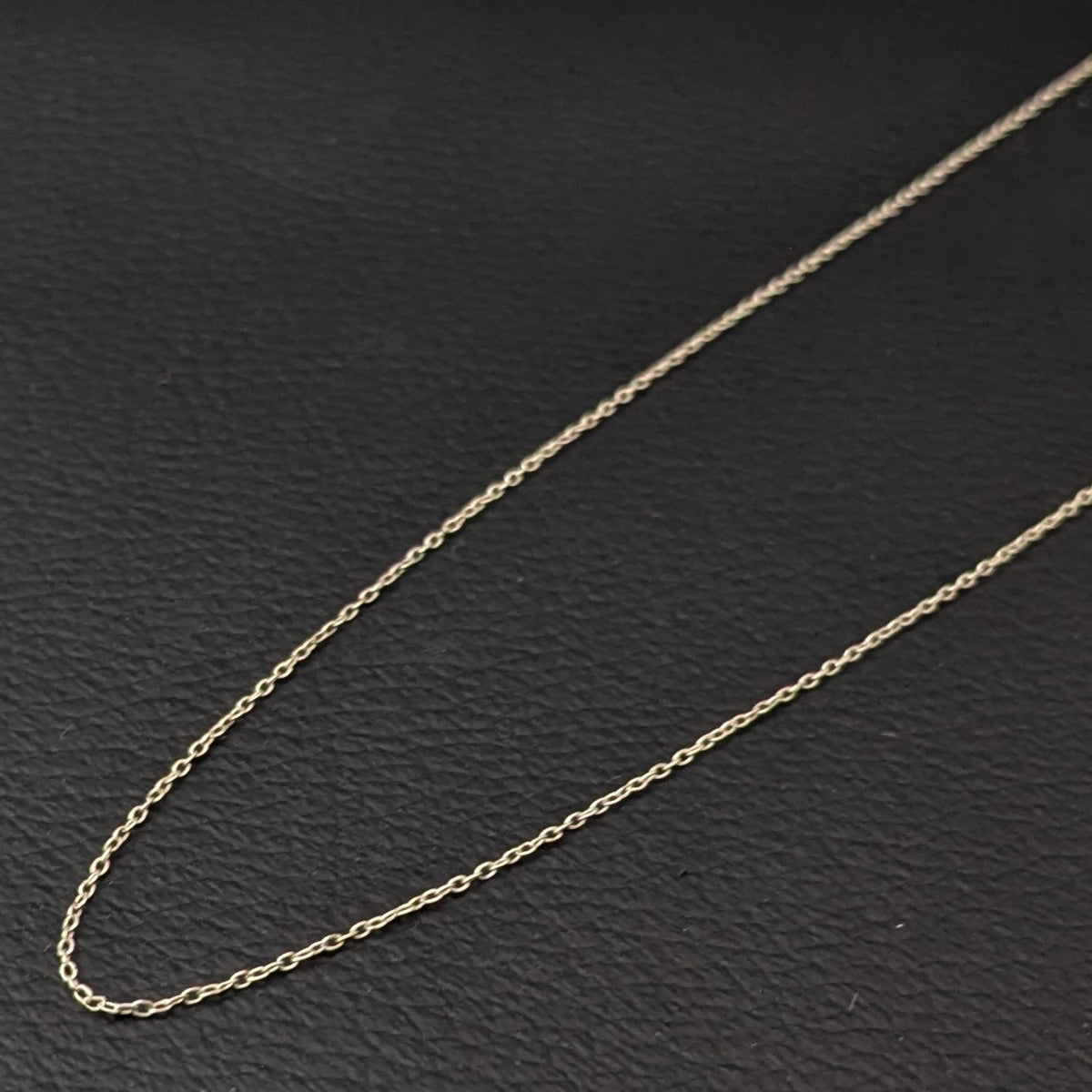 ヴィンテージ イタリアンシルバー925 ケーブルチェーン ネックレス0.7g