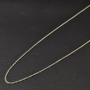 ヴィンテージ イタリアンシルバー925 ケーブルチェーン ネックレス0.7g