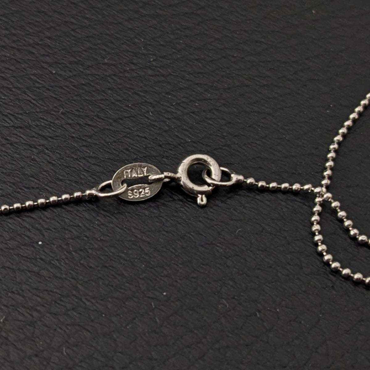 【ITALY製】ヴィンテージ シルバー925 カットボールチェーン ネックレス メンズ ネックレス シルバー925 45cm 1.5mm ボールチェーン シルバー