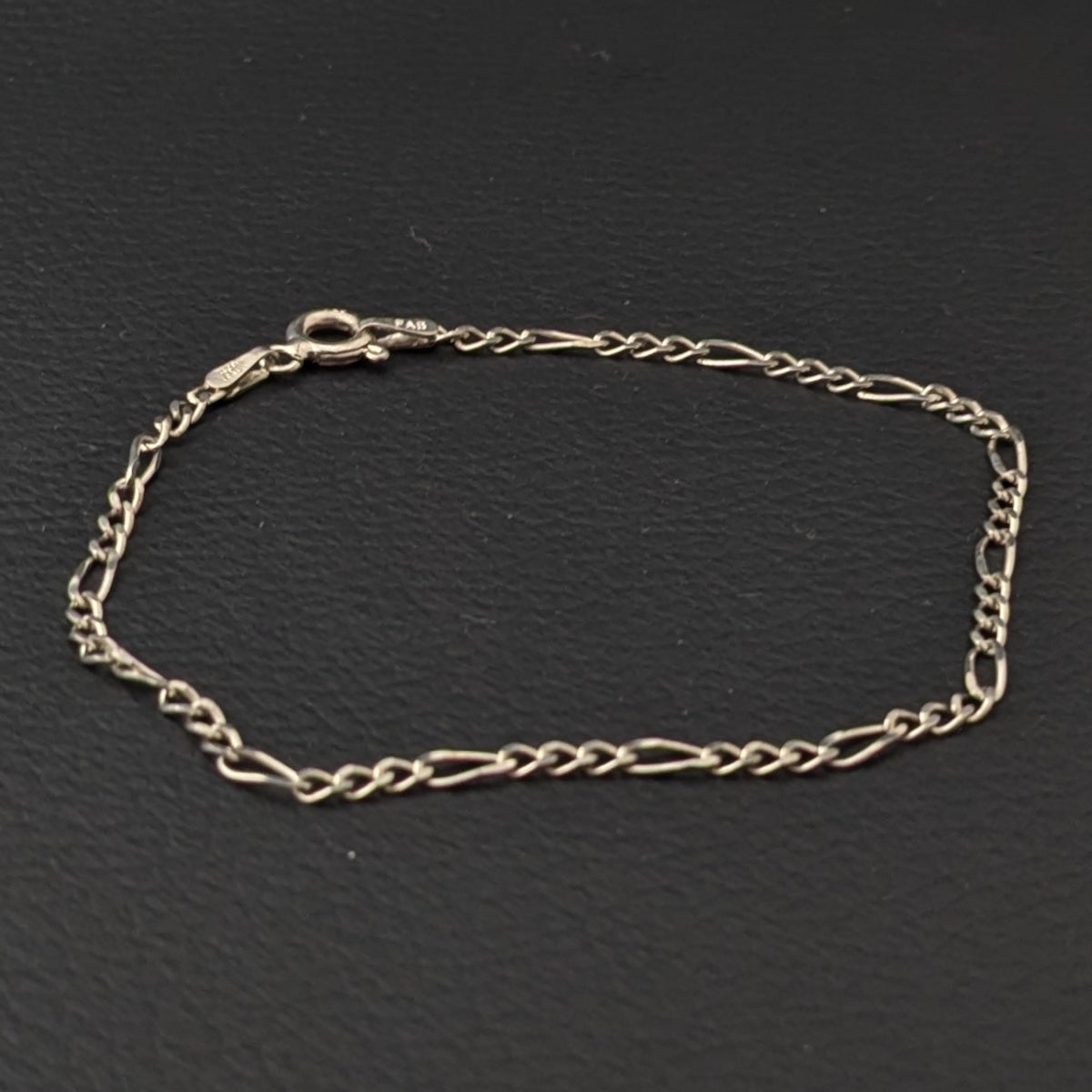 ヴィンテージ イタリアンシルバー925 フィガロチェーン ブレスレット