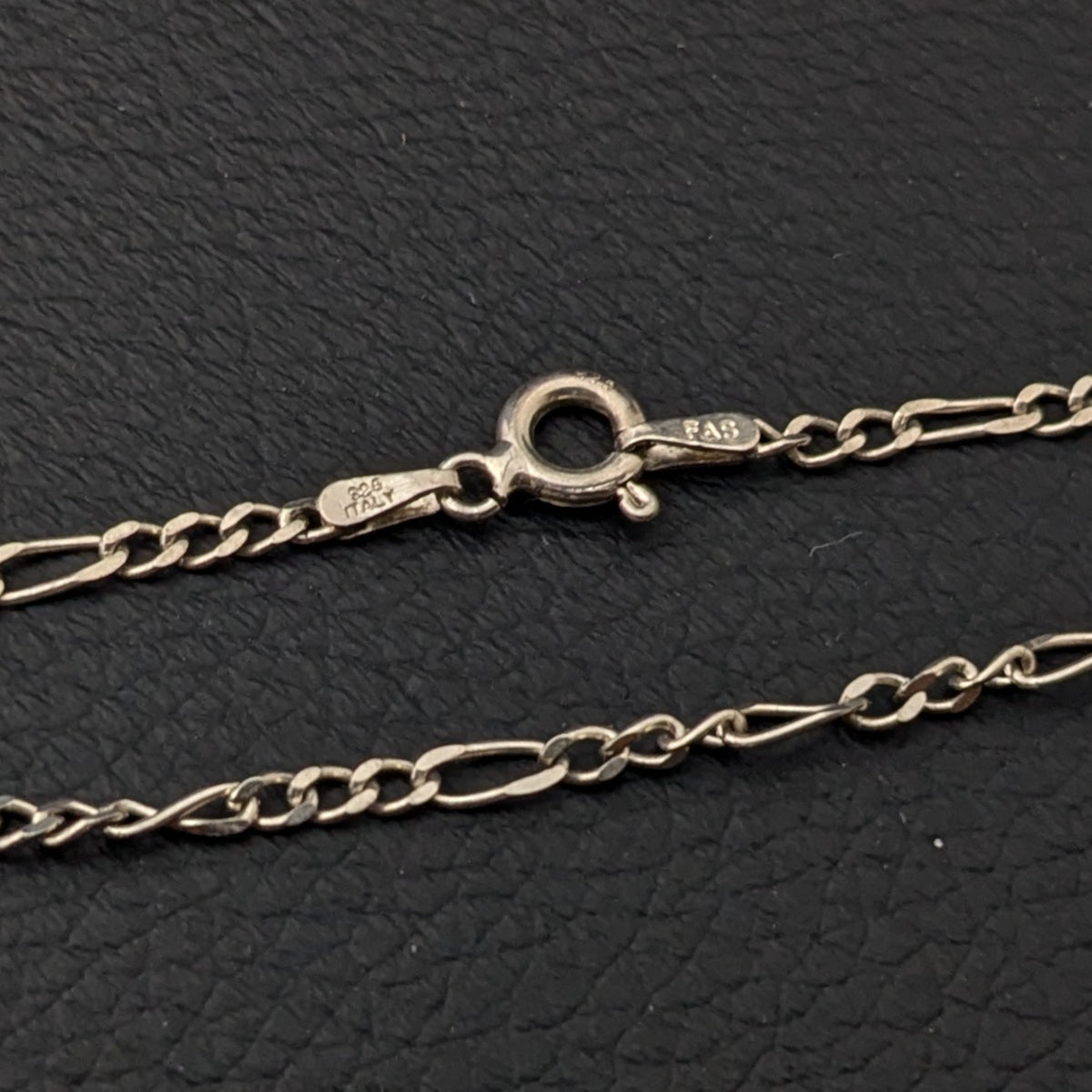 ヴィンテージ イタリアンシルバー925 フィガロチェーン ブレスレット