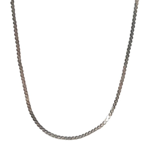 【60㎝ イタリア製】ヴィンテージ サーペンタインチェーンネックレス ヴィンテージ イタリアンシルバー925 サーペンタインチェーン