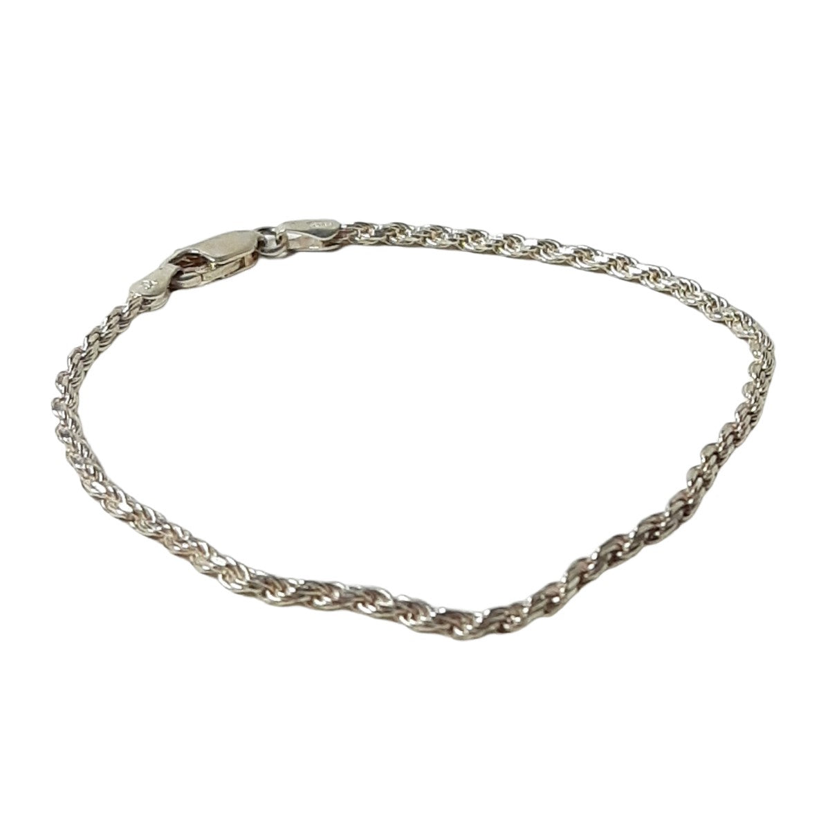 ヴィンテージ イタリアンシルバー925 ロープチェーン ブレスレット 4.1g / Vintage Italy Sterling Silver Rope Chain Bracelet