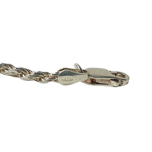 ヴィンテージ イタリアンシルバー925 ロープチェーン ブレスレット 4.1g / Vintage Italy Sterling Silver Rope Chain Bracelet