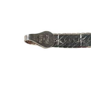 ヴィンテージ イタリアンシルバー925 ヘリンボーンチェーン ブレスレット 4.1g / Vintage Italy Sterling Silver Herringbone Chain Bracelet