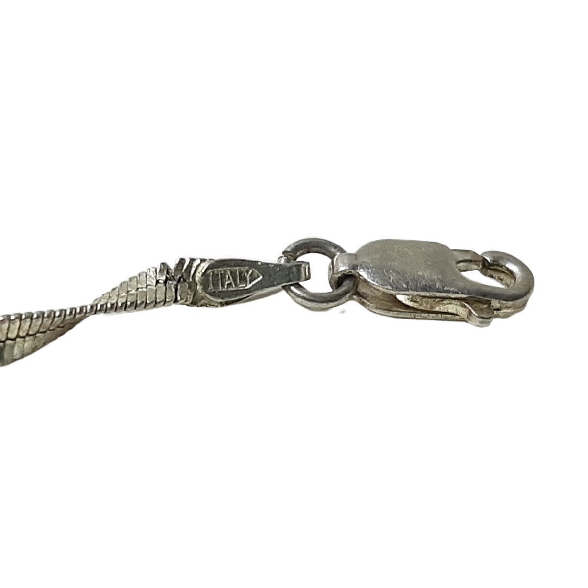 ヴィンテージ イタリアンシルバー925 ツイスト ヘリンボーンチェーン ブレスレット 2.2g / Vintage Italy Sterling Silver Twist Herringbone Chain Bracelet