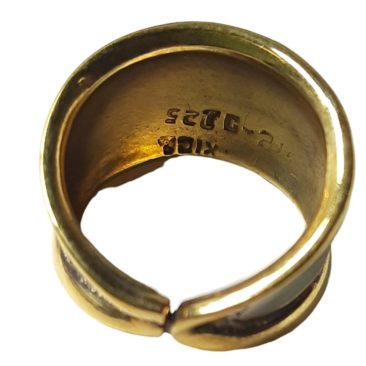 ヴィンテージ メキシカンシルバー925  BRASS リング 9号 3.6g / Vintage Mexico Sterling Silver Brass Ring