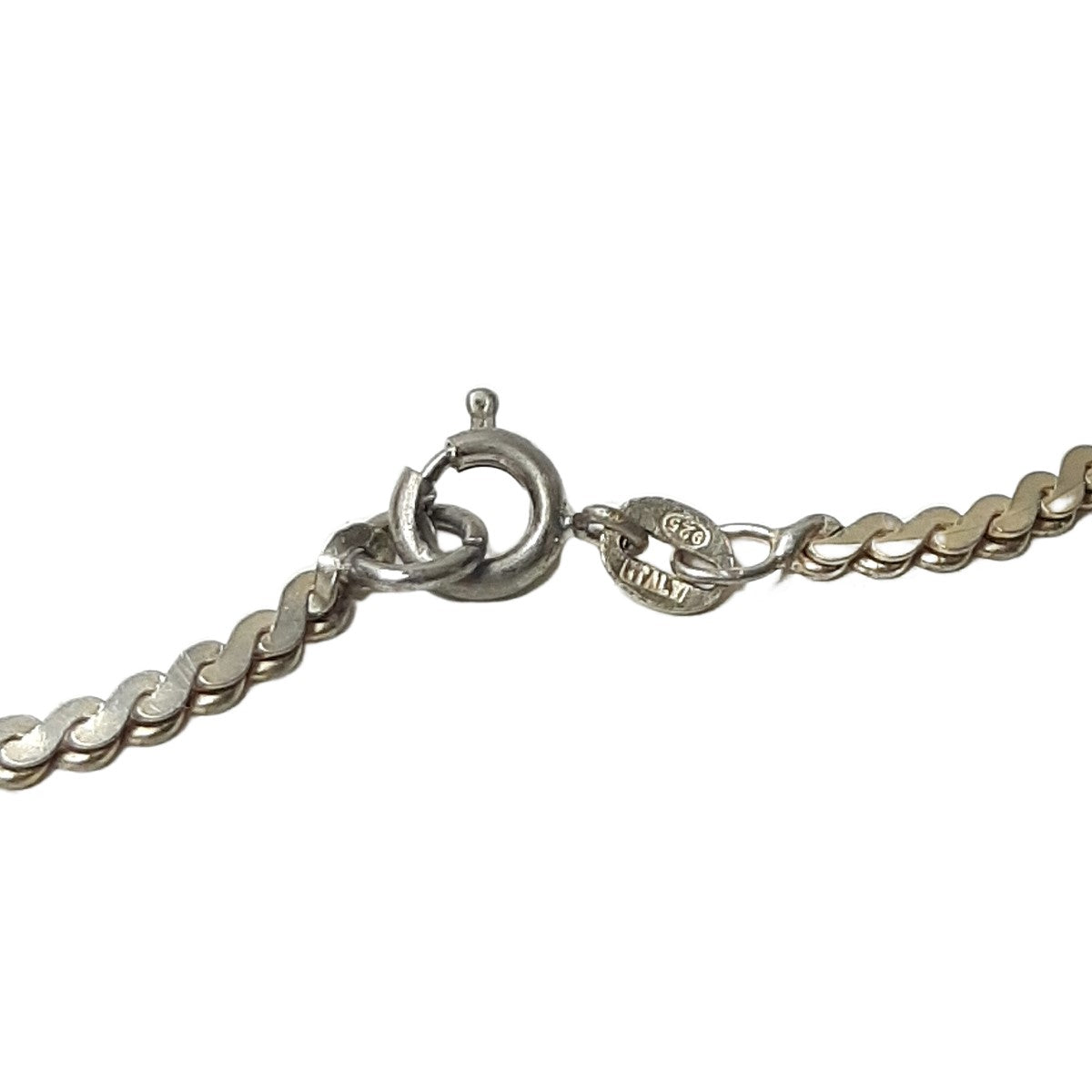 ヴィンテージ イタリアンシルバー925 サーペンタインチェーン ネックレス 7.2g DF8 / Vintage Italy Sterling Silver Serpentine Chain Necklace
