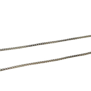 ヴィンテージ イタリアンシルバー925 ボックスチェーン ネックレス 1.9g DF8 / Vintage Italy Sterling Silver Box Chain Necklace