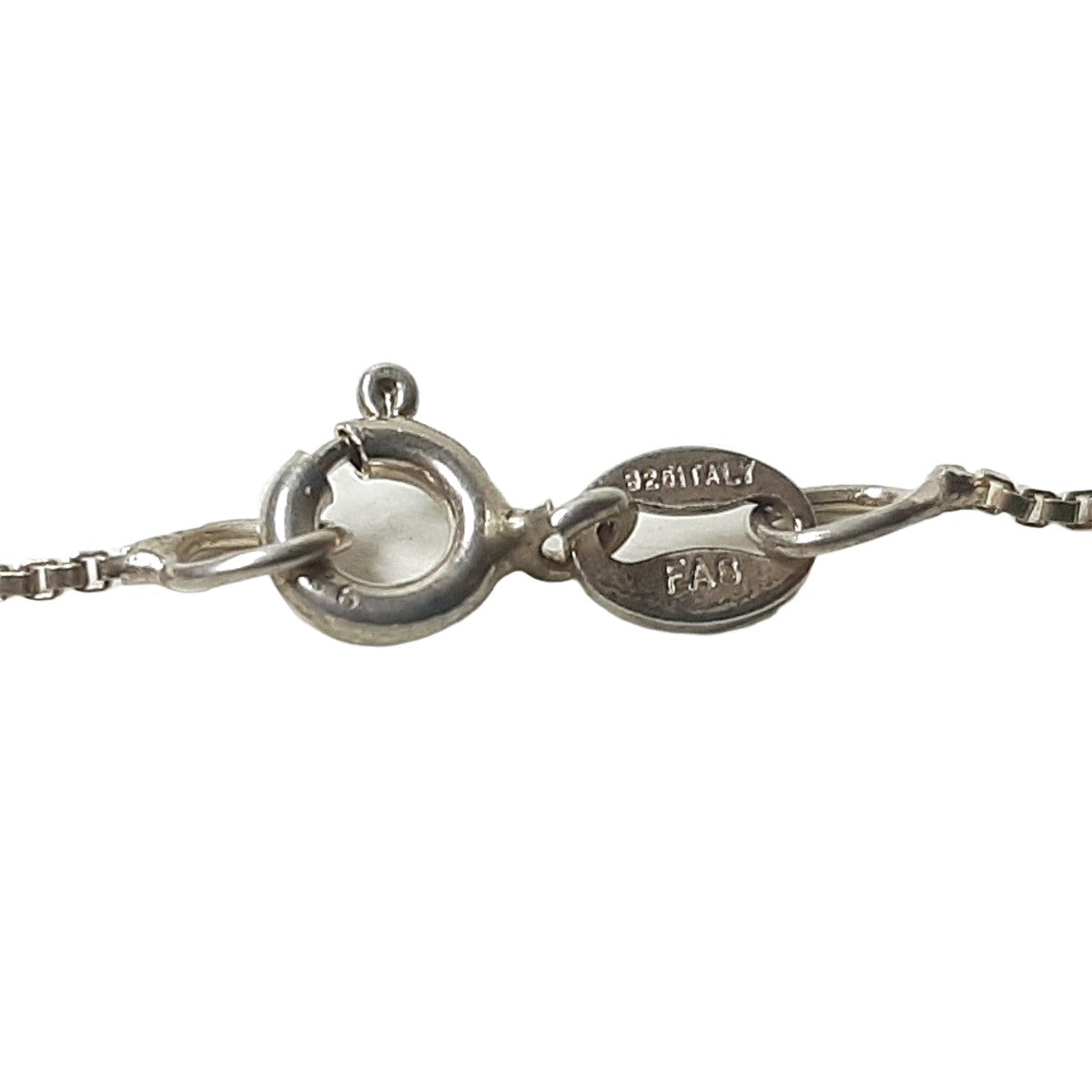 ヴィンテージ イタリアンシルバー925 ボックスチェーン ネックレス 1.9g DF8 / Vintage Italy Sterling Silver Box Chain Necklace