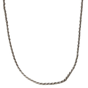 ヴィンテージ イタリアンシルバー925 ロープチェーン ロングネックレス 4.4g DF8 / Vintage Italy Sterling Silver Rope Chain Long Necklace
