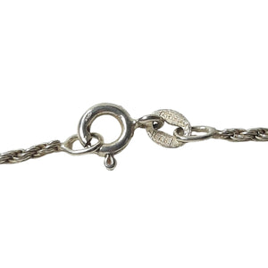 ヴィンテージ イタリアンシルバー925 ロープチェーン ロングネックレス 4.4g DF8 / Vintage Italy Sterling Silver Rope Chain Long Necklace