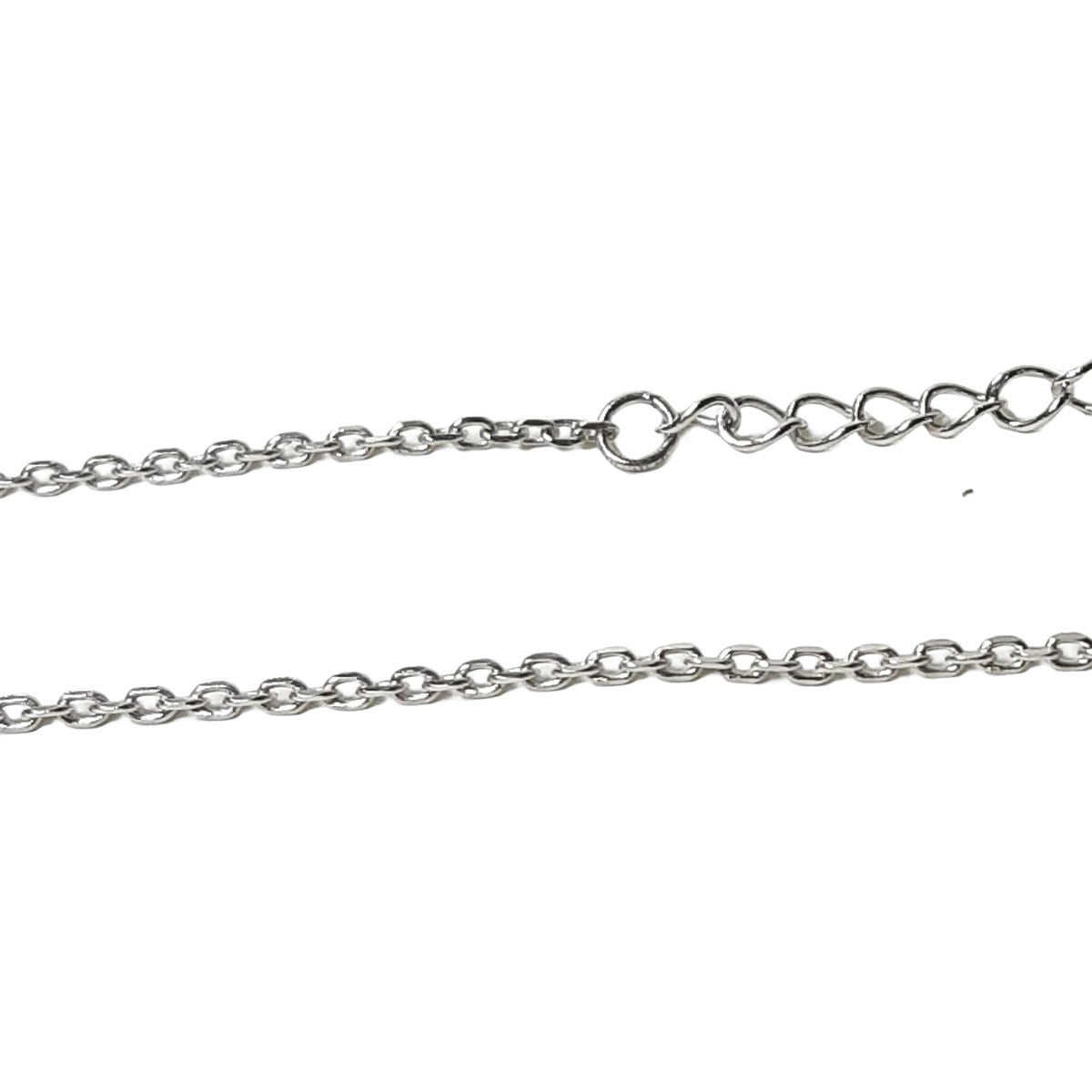 ヴィンテージ シルバー925 ケーブルチェーン 調節付 ネックレス 2.4g DF8 / Vintage Sterling Silver Adjustable Cable Chain Necklace