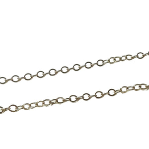 ヴィンテージ シルバー925 ケーブルチェーン ロングネックレス 3.7g DF9 / Vintage Sterling Silver Cable Chain Long Necklace