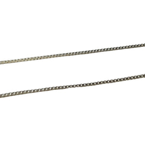 ヴィンテージ イタリアンシルバー925 ボックスチェーン ロングネックレス 2.5g DF9 / Vintage Italy Sterling Silver Box Chain Long Necklace