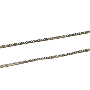 ヴィンテージ イタリアンシルバー925 ボックスチェーン ネックレス 2.4g DF9 / Vintage Italy Sterling Silver Box Chain Necklace