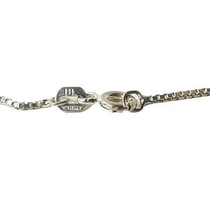ヴィンテージ イタリアンシルバー925 ボックスチェーン ネックレス 2.7g DF9 / Vintage Italy Sterling Silver Box Chain Necklace