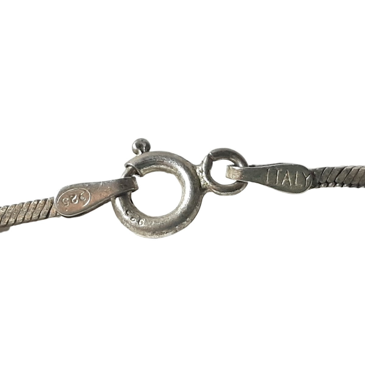 ヴィンテージ イタリアンシルバー925 ボックス スネークチェーン ネックレス 7.4g DF9 / Vintage Italy Sterling Silver Box Snake Chain Necklace