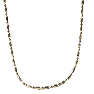 ヴィンテージ イタリアンシルバー925 ゴールド ボールチェーン ネックレス 3.0g DF9 / Vintage Sterling Silver Gold Filled Ball Chain Necklace