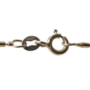 ヴィンテージ イタリアンシルバー925 ゴールド ボールチェーン ネックレス 3.0g DF9 / Vintage Sterling Silver Gold Filled Ball Chain Necklace