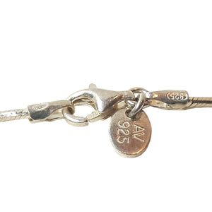 ヴィンテージ シルバー925 ボックス スネークチェーン ロングネックレス 8.0g DF10 / Vintage Sterling Silver Box Snake Chain Long Necklace