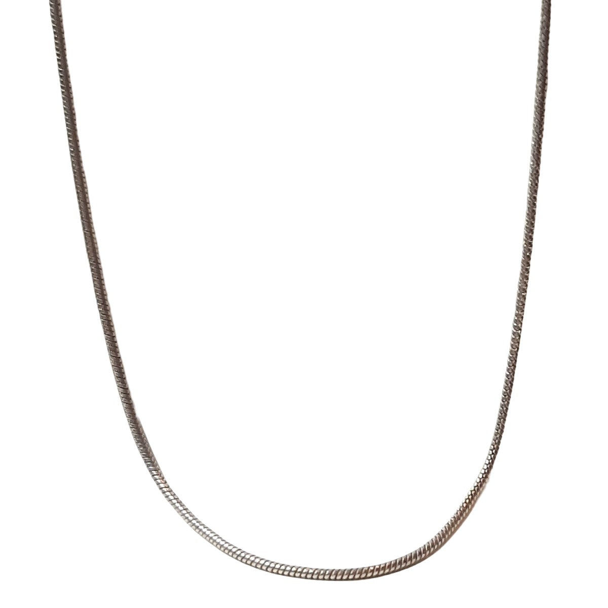 ヴィンテージ イタリアンシルバー925 スネークチェーン ロングネックレス 5.0g DF10 / Vintage Italy Sterling Silver Snake Chain Long Necklace