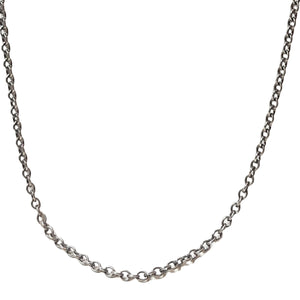 ヴィンテージ シルバー925 ケーブルチェーン ネックレス 2.9g DF10 / Vintage Sterling Silver Cable Chain Necklace