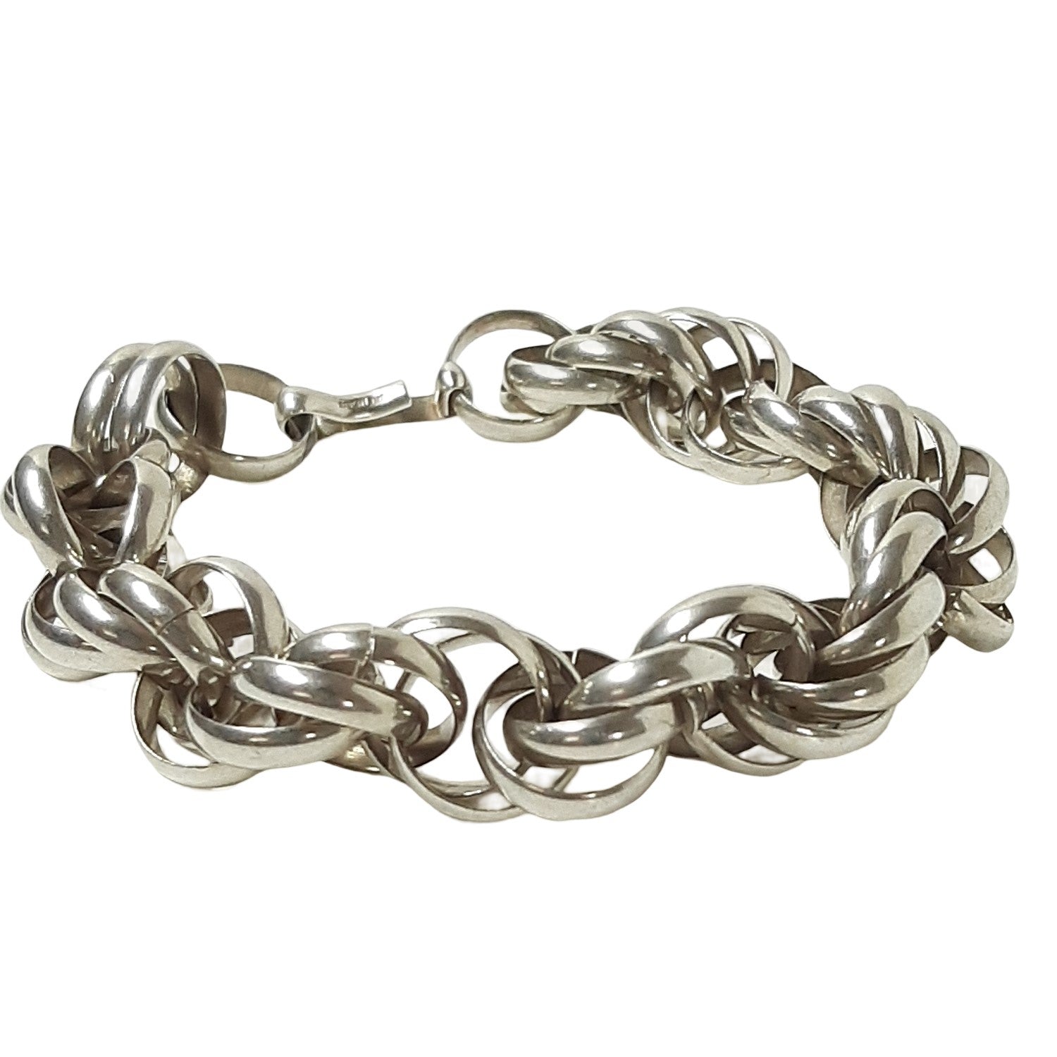 ヴィンテージ シルバー925 トリプル ケーブルチェーン ブレスレット 42.6g / Vintage Sterling Silver Triple Cable Chain Bracelet