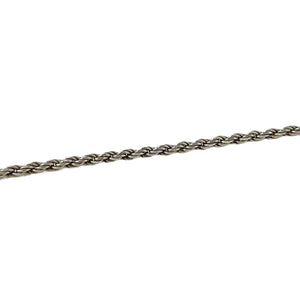 ヴィンテージ イタリアンシルバー925 ロープチェーン ブレスレット アンクレット3.2g / Vintage Italy Sterling Silver Rope Chain Bracelet Unklet