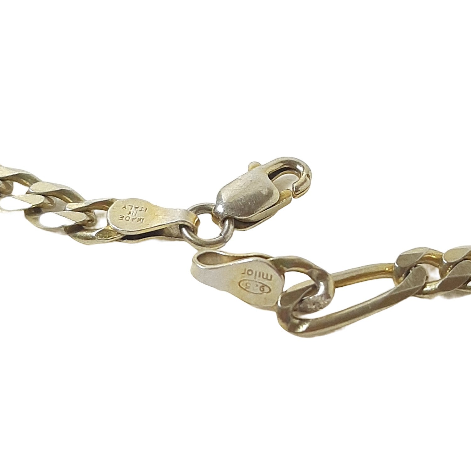ヴィンテージ イタリアンシルバー925 フィガロチェーン ブレスレット 5.8g / Vintage Italy Sterling Silver Figaro Chain Bracelet