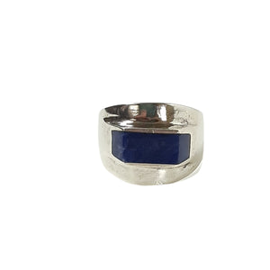 ヴィンテージ メキシカンシルバー925 ソーダライト インレイ リング 18.5号 9g / Vintage Mexico Sterling Silver Sodalite Inlay Ring