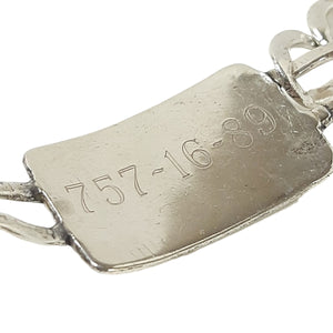 ヴィンテージ シルバー925 WWII US エアフォース IDブレスレット 24.5g / Vintage Sterling Silver WWII US  Air Force ID Bracelet