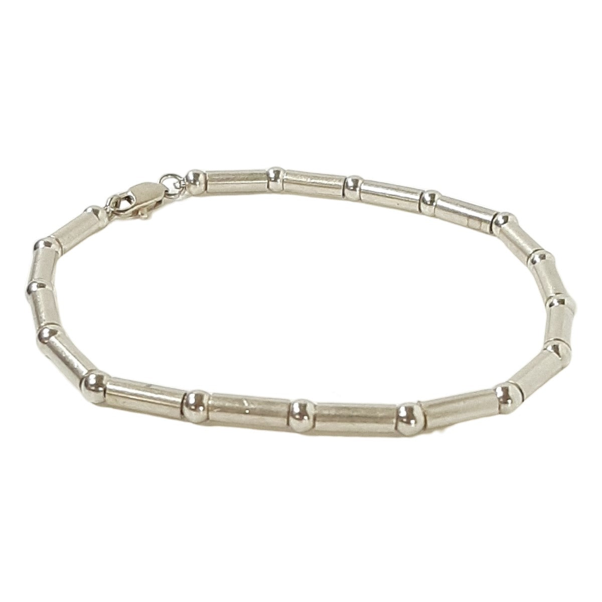 ヴィンテージ シルバー925 シルバービーズ バレル ブレスレット 10.5g / Vintage Sterling Silver Beads Barrel Bracelet