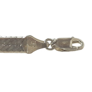 ヴィンテージ イタリアンシルバー925 ヘリンボーンチェーン ブレスレット 6.7gDF8 / Vintage Italy Sterling Silver Herringbone Chain Bracelet