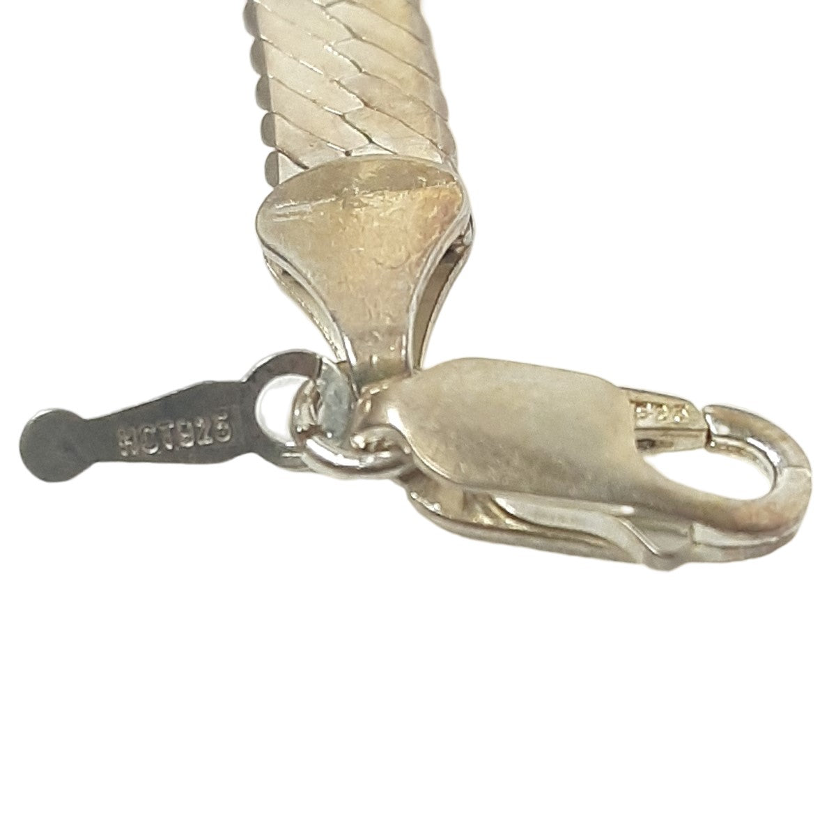 ヴィンテージ イタリアンシルバー925 ヘリンボーンチェーン ブレスレット 6.7gDF8 / Vintage Italy Sterling Silver Herringbone Chain Bracelet