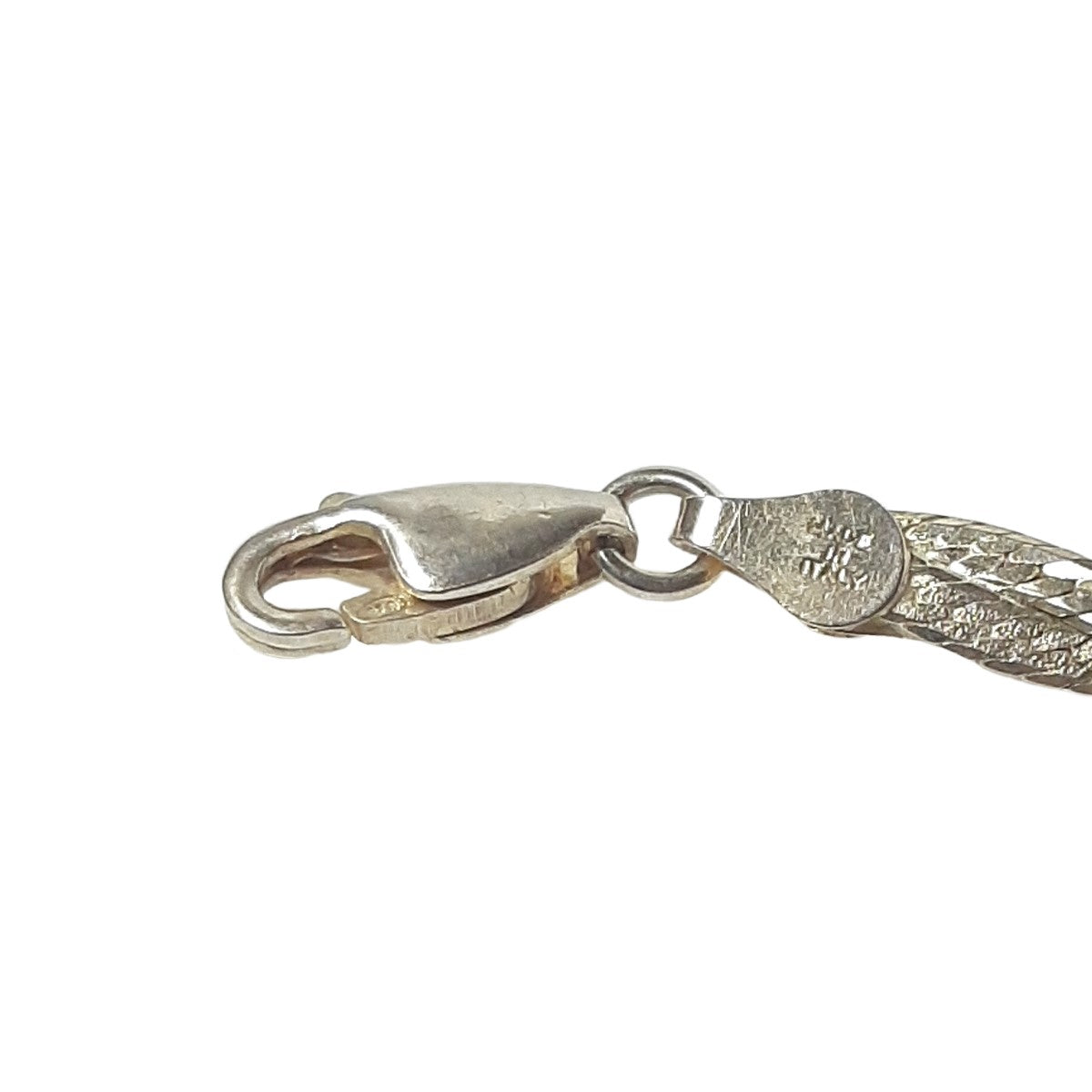 ヴィンテージ イタリアンシルバー925 ヘリンボーンチェーン ブレイデッド ブレスレット 4.1gDF8 / Vintage Italy Sterling Silver Braided Herringbone Chain Bracelet