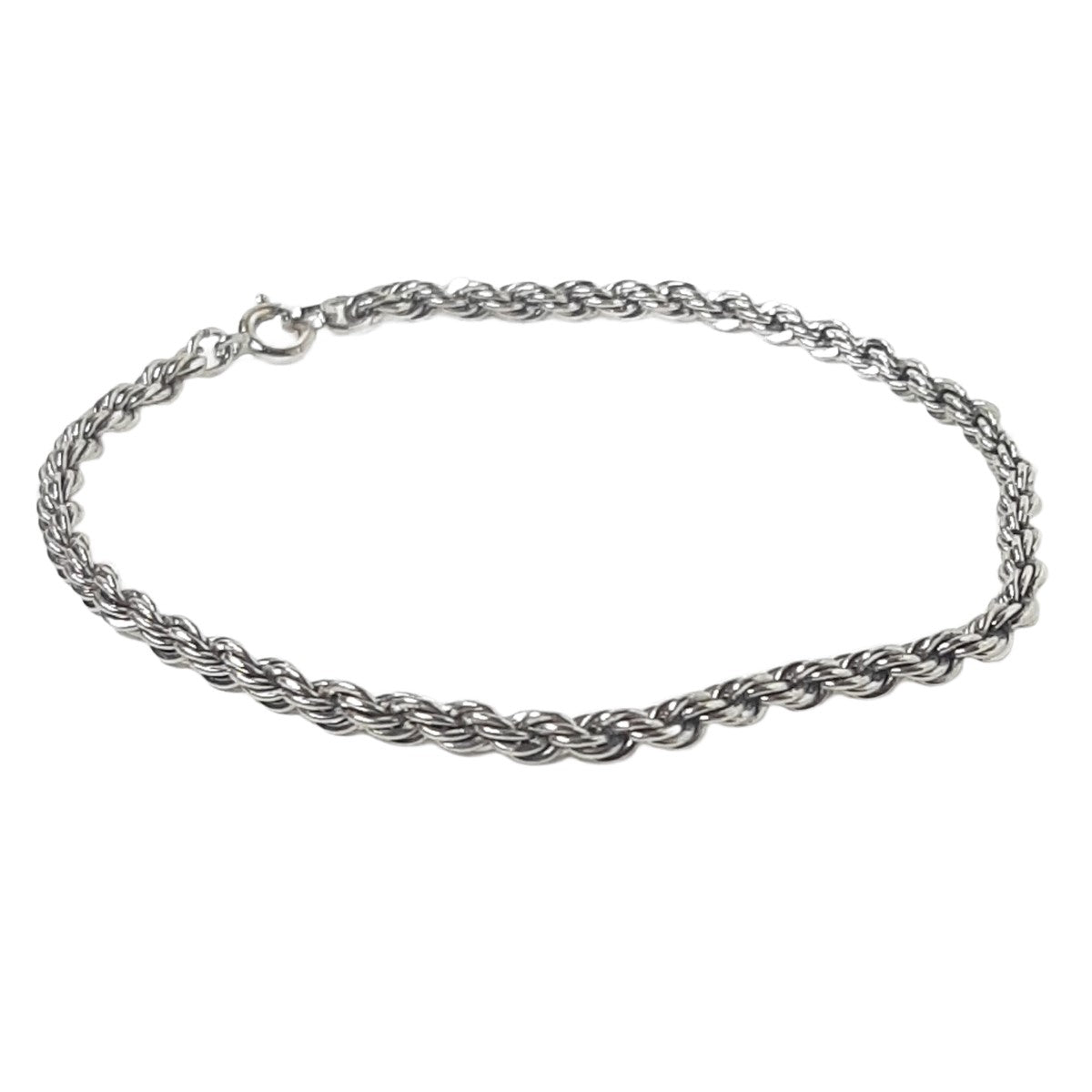 ヴィンテージ シルバー925 ロープチェーン ブレスレット 5.4gDF8 / Vintage Sterling Silver Rope Chain Bracelet