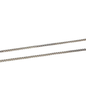 ヴィンテージ シルバー925 ボックスチェーン ロングネックレス 3.8g DF11 / Vintage Sterling Silver Box Chain Long Necklace