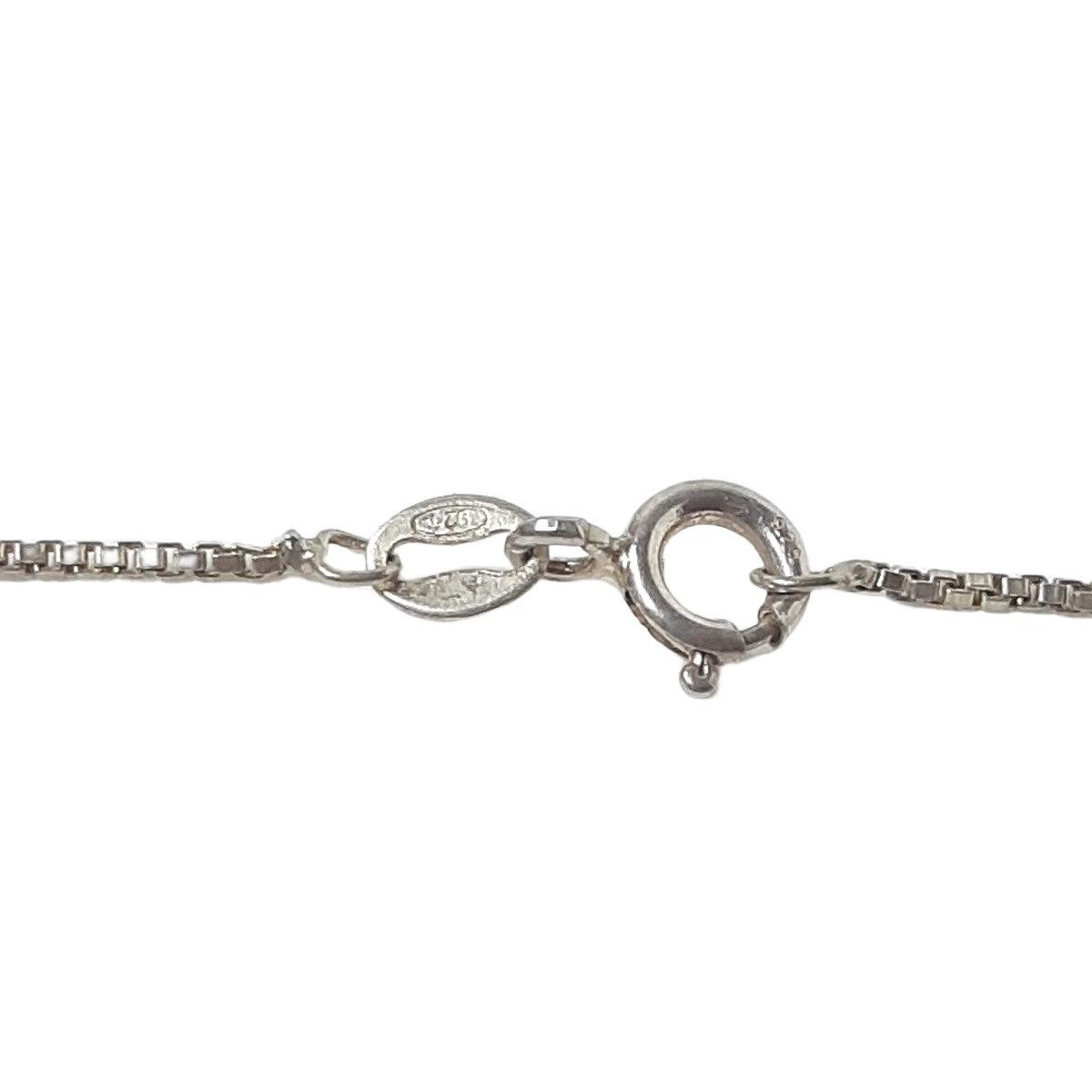 ヴィンテージ シルバー925 ボックスチェーン ロングネックレス 3.8g DF11 / Vintage Sterling Silver Box Chain Long Necklace