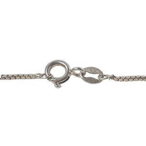 ヴィンテージ シルバー925 ボックスチェーン ロングネックレス 3.8g DF11 / Vintage Sterling Silver Box Chain Long Necklace