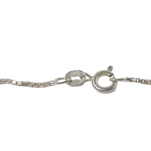 ヴィンテージ シルバー925 ボックスチェーン ネックレス 2.8g DF11 / Vintage Sterling Silver Box Chain Necklace