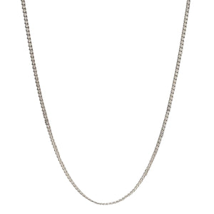 ヴィンテージシルバー925 キューバンチェーン ロングネックレス 6.3g DF11 / Vintage Sterling Silver Cuban Chain Long Necklace