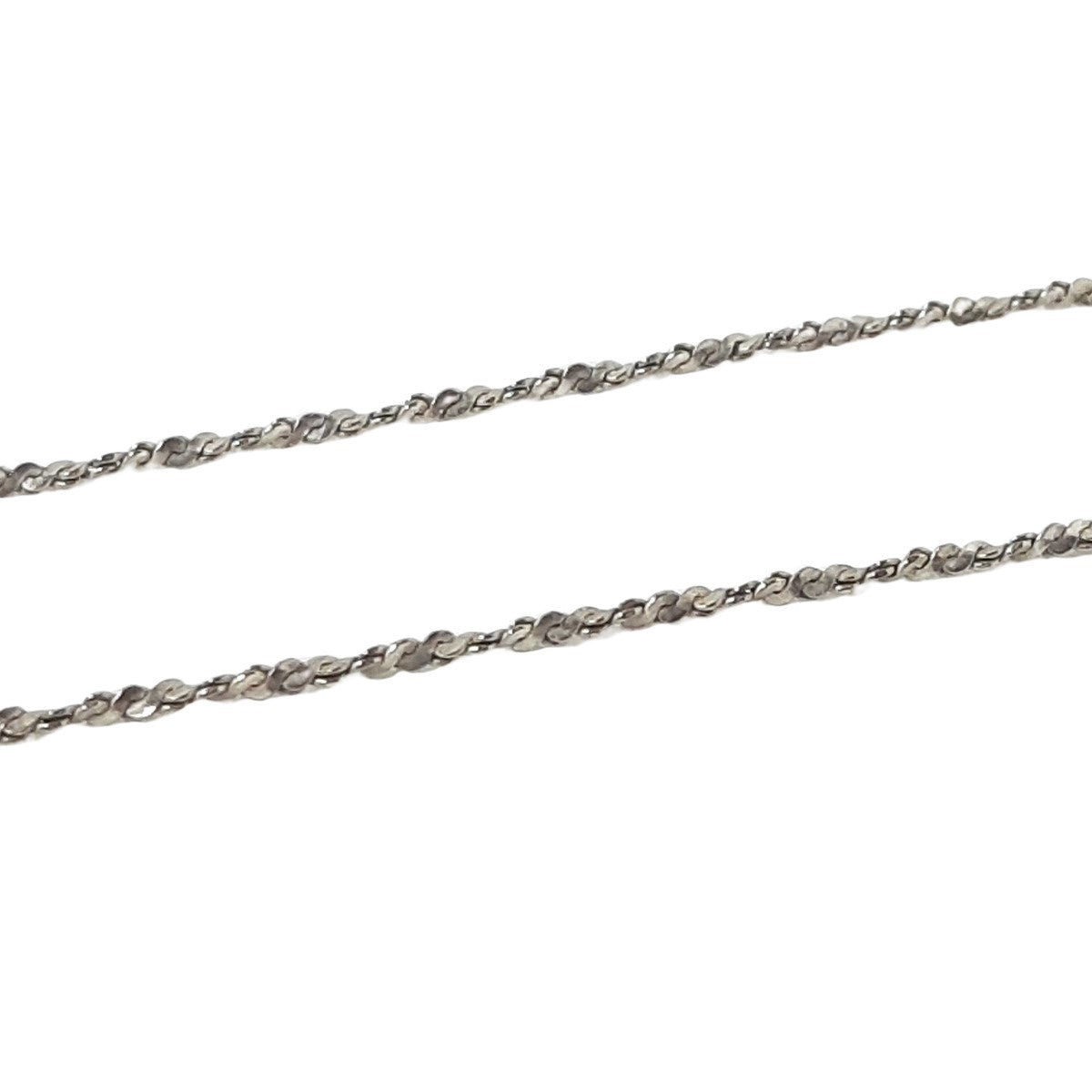 ヴィンテージ イタリアンシルバー925 ツイスト サーペンタインチェーン ネックレス 2.9g DF11 / Vintage Italy Sterling Silver Serpentine Chain Necklace