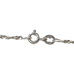 ヴィンテージ イタリアンシルバー925 ツイスト サーペンタインチェーン ネックレス 2.9g DF11 / Vintage Italy Sterling Silver Serpentine Chain Necklace