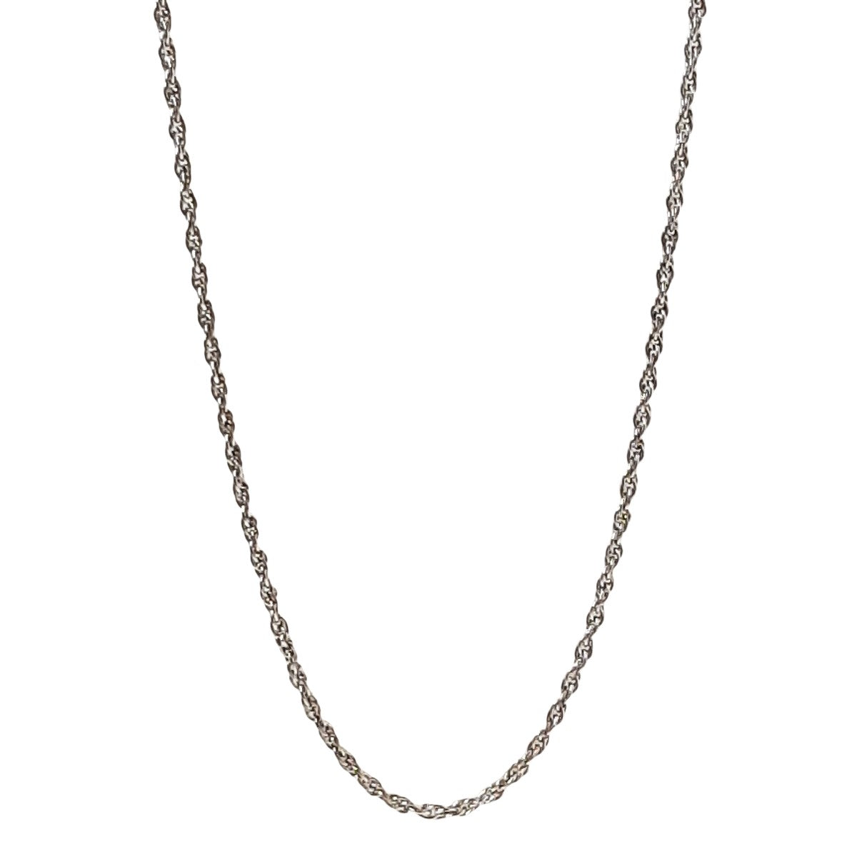 ヴィンテージ シルバー925 ロープチェーン ロングネックレス 7.6g / Vintage Sterling Silver Rope Chain Long Necklace